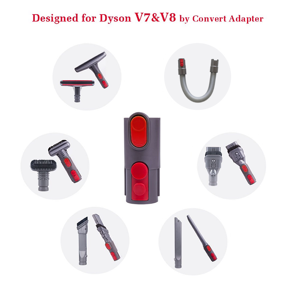 Replace Adapter Converter for V8/V7/V10 Cord-Free Vacuum Cleaners, Replacement Attachments/Parts (Not Fit Motorhead Fluffy Head Floor Brush Power Attachments)