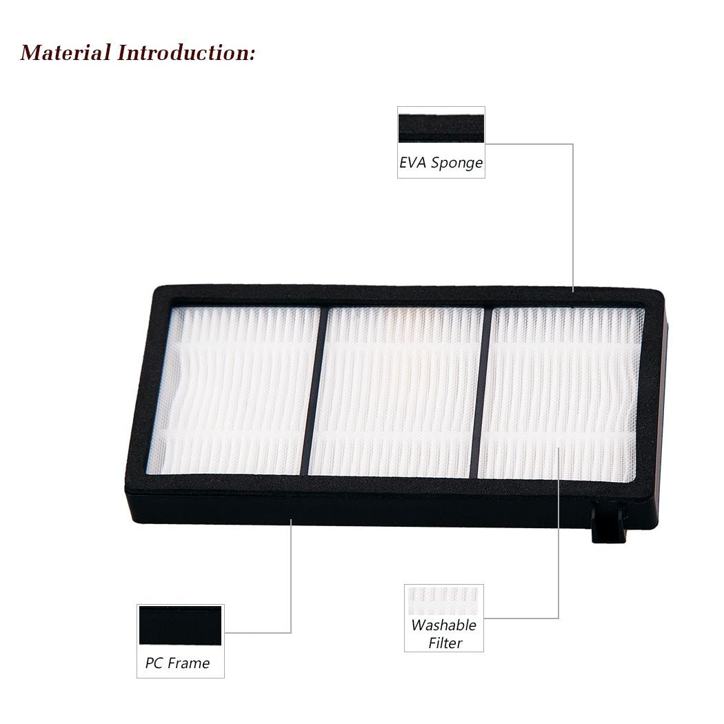 Replacement iRobot Roomba Hepa Filter, Parts Fit for Roomba 980 960 880 860 870 890 Robotic Vacuum 800&900 Series