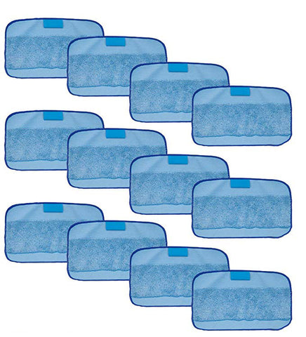 12-Pack, Replacement iRobot Braava Vacuum Wet Mops/Washable Pro-Clean Mopping Cloths Compatible with iRobot Braava 380 380t 320 Mint 4200 5200 Pads