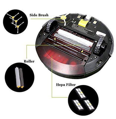 10pcs Replacement iRobot Roomba Hepa Filter, Parts Fit for Roomba 980 960 880 860 870 890 Robotic Vacuum 800&900 Series