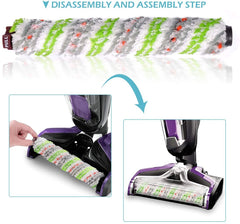 Multi-Surface Pet Brush Roll Replacement Compatible with Bissell CrossWave Pet Pro, 2-Pack