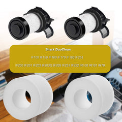 Filters Compatible Shark IONFlex DuoClean Cordless Vacuum IF251 IF100 IF150 IF160 IF170 IF180 IF200 IF201 IF202 IF205 IF252 IR100,Replacement XPREMF100 XPSTMF100 Filter Set (2 Hepa + 2 Foam)
