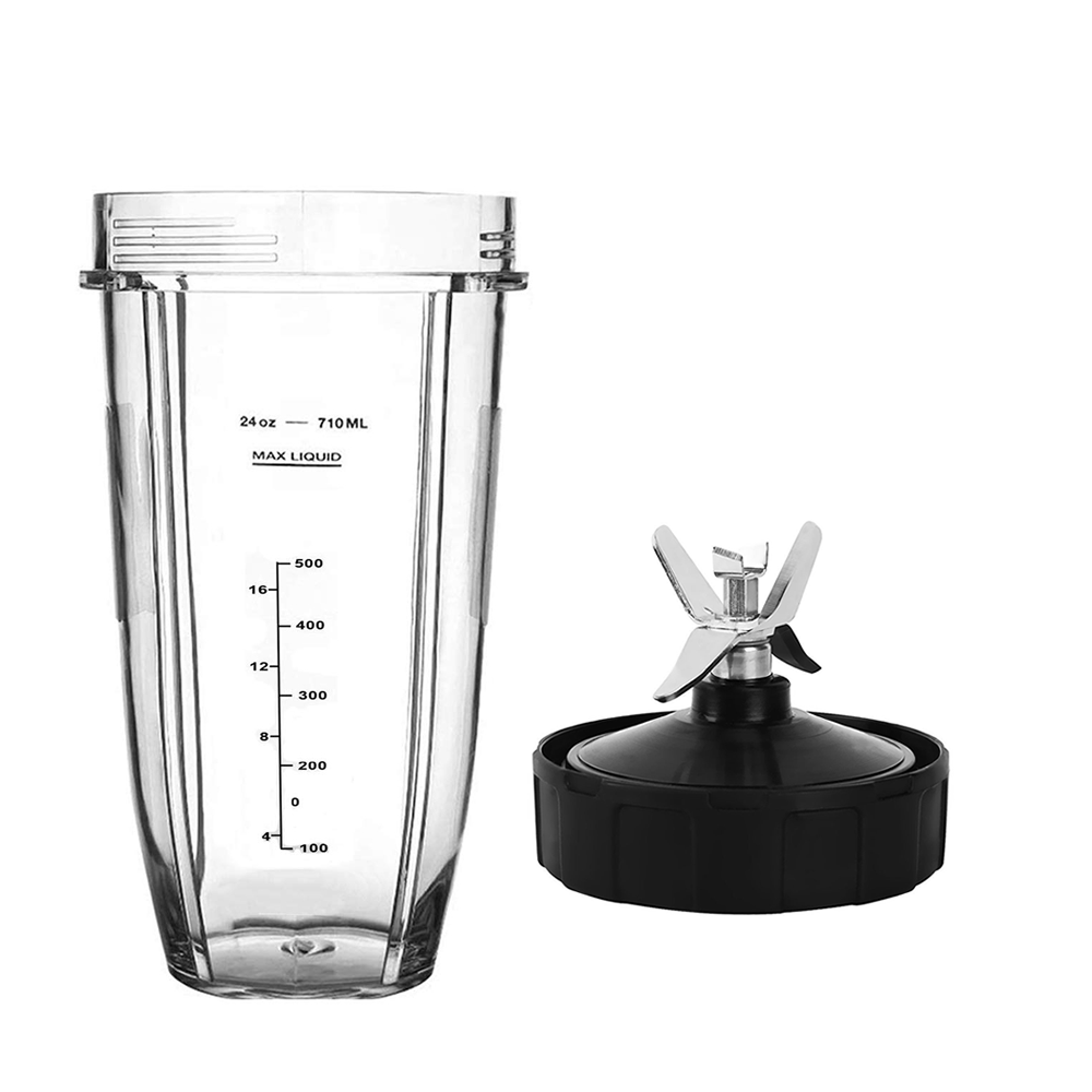 Vaso de repuesto para licuadora de 24 onzas (paquete de 2) con tapas de  sorbo y sellado para Nutri Ninja Pro Extractor Blender Bl450 BL454 Auto-iQ