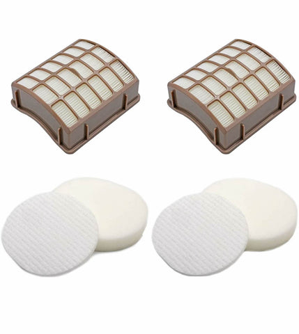2 Foam + 2 HEPA Filters for Shark Navigator Professional NV70, NV80, NVC80C, UV420 Shark Rotator Professional XL Capacity NV90 Replacement Parts XFF80 XHF80 (CL NV80)