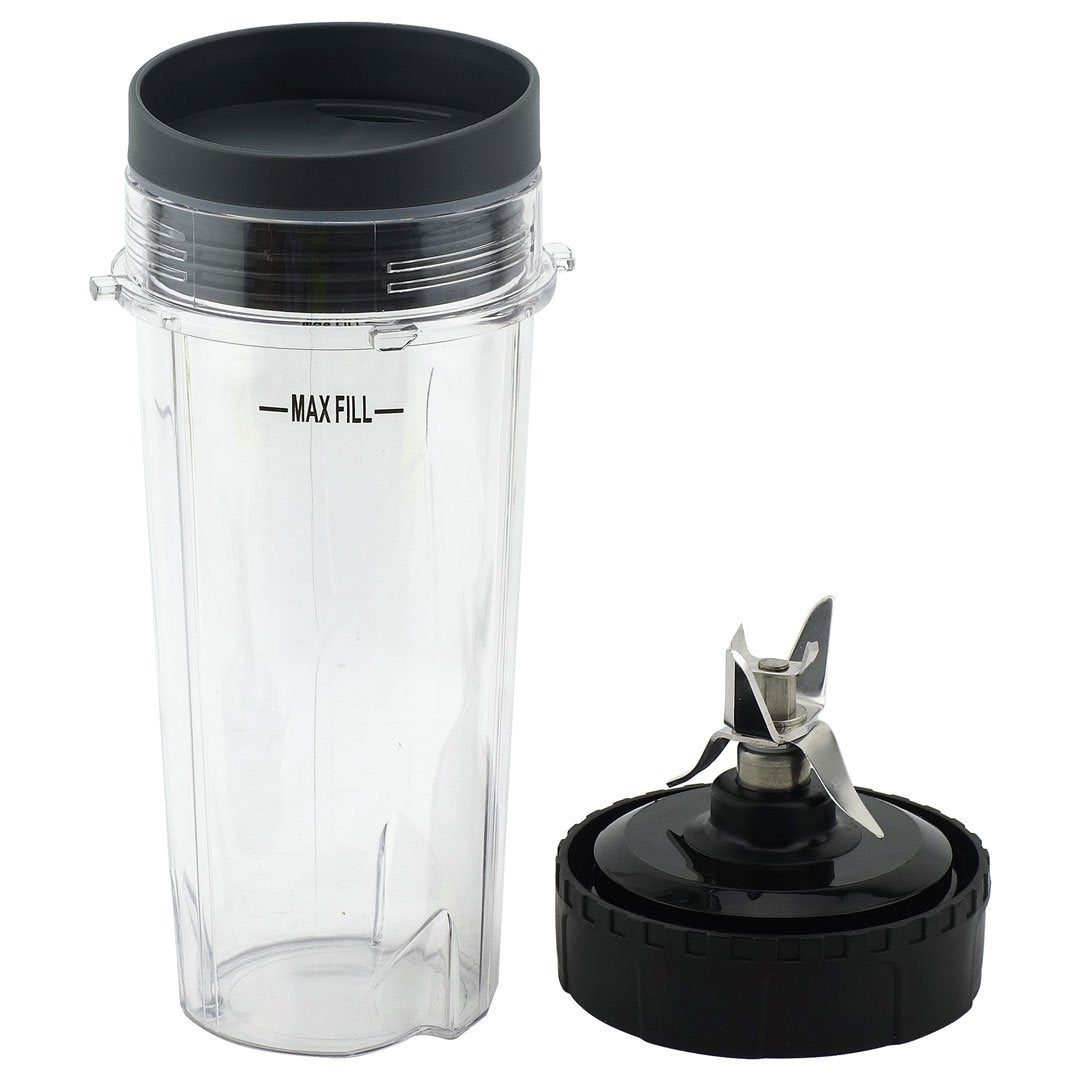16 oz cup with lid and extractor blade for nutri ninja bl770 bl771 bl772 bl773co bl780 bl810 bl820 bl830 parts 303kku 305kku 322kku770