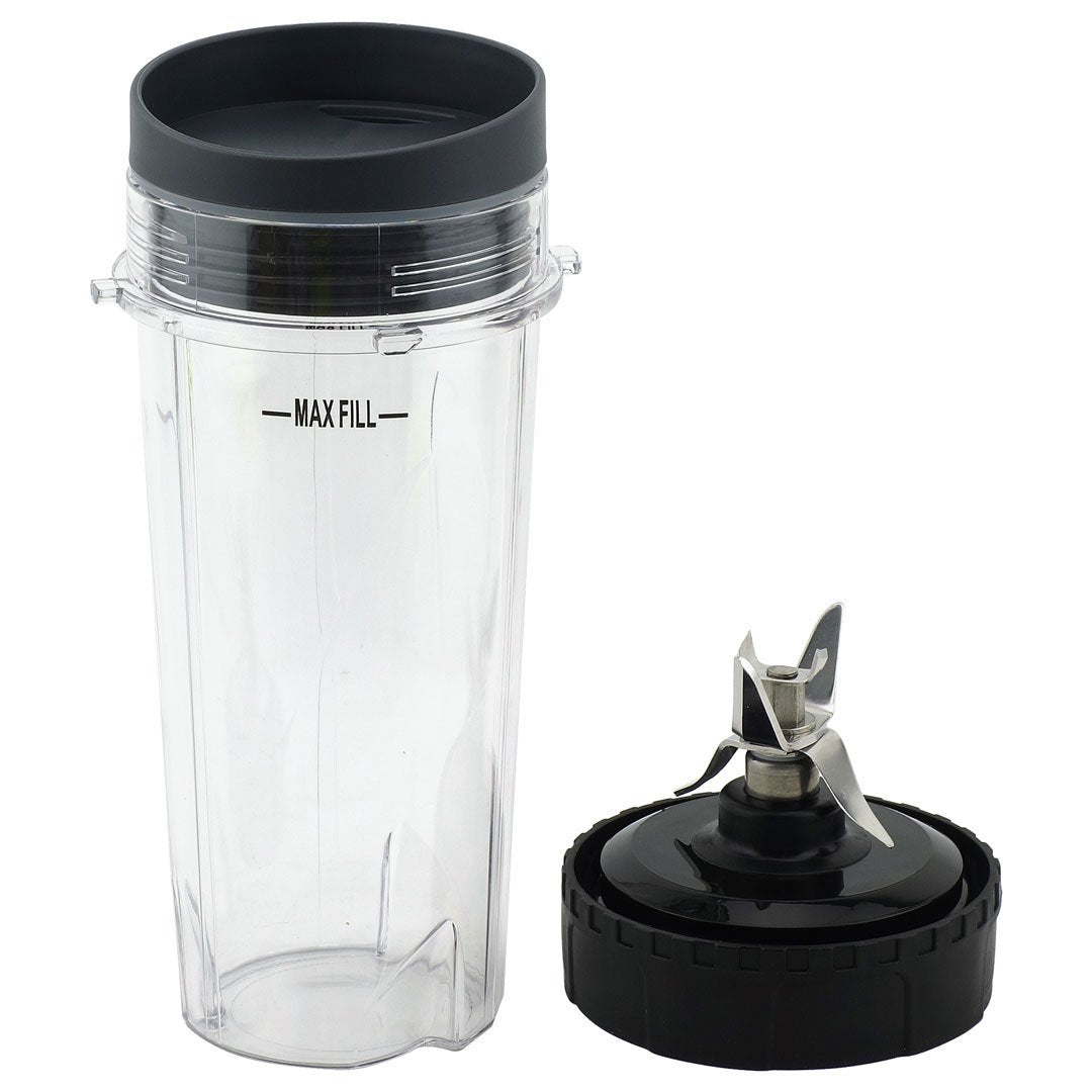 Nutri Ninja Parts 2 Pack 16 oz Cups with Sip and Seal Lids for BL660 BL660W BL740 BL810 BL820 BL830 Model 303KKU 356KKU800