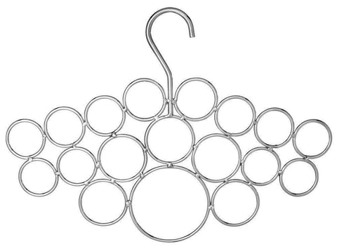 18 loop scarf hanger chrome