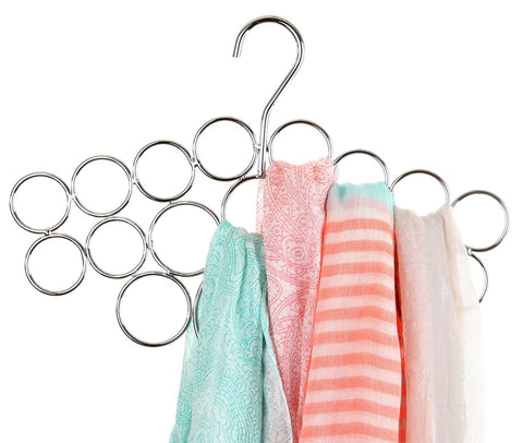 18 loop scarf hanger chrome