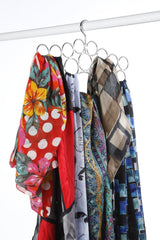 18 loop scarf hanger chrome