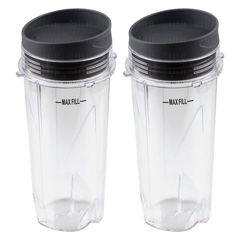 2 nutri ninja 16 oz cups go lids replacement model 303kku 305kku