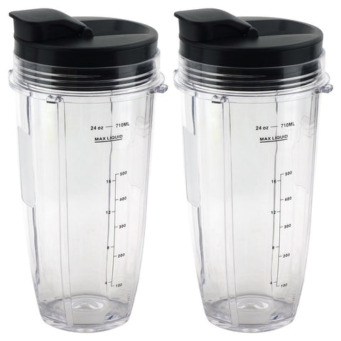2 pack 24 oz cups with spout lids replacement for nutri ninja blendmax duo with auto iq boost parts 483kku486 528kkun10