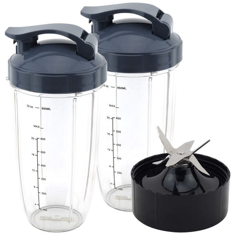 2 pack 32 oz colossal cups with flip to go lids extractor blade for nutribullet lean nb 203 1200w blender