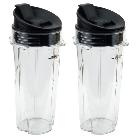 NINJA 16 oz. Clear Single Serve Cups with Lids for BL660