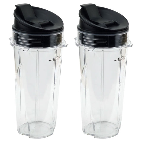2 pack nutri ninja 16 oz cups with sip seal lids for bl660 bl660w bl740 bl810 bl820 bl830 model 303kku 356kku800