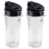 2 pack nutri ninja 16 oz cups with sip seal lids for bl660 bl660w bl740 bl810 bl820 bl830 model 303kku 356kku800