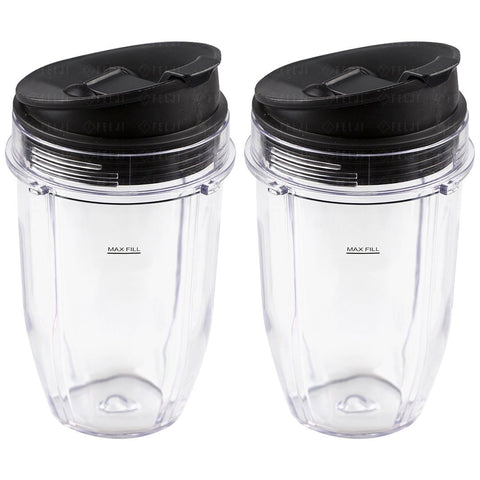 2 pack nutri ninja 18 oz cups with sip seal lids replacement model 427kku450 408kku641