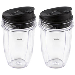 2 pack nutri ninja 18 oz cups with sip seal lids replacement model 427kku450 408kku641