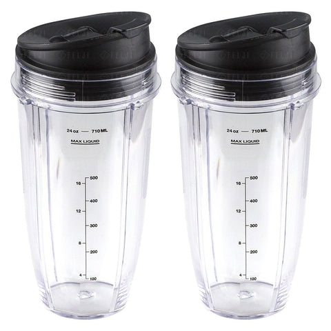 2 pack nutri ninja 24 oz cups with sip seal lids replacement model 483kku486 408kku641