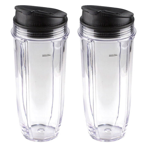 2 pack nutri ninja jumbo multi serve 32 oz cups with sip seal lids replacement model 407kku641 408kku641