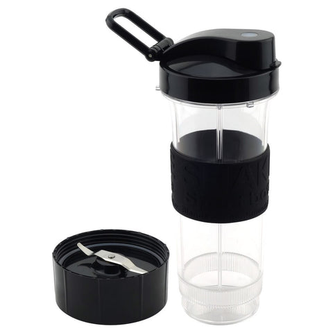 20 oz cup with to go lid and flat blade replacement set for magic bullet blenders mb1001