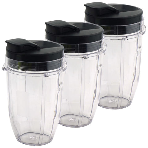 3 pack 18 oz cups with spout lids replacement for nutri ninja blendmax duo with auto iq boost parts 427kku450 528kkun100