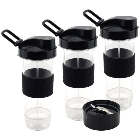 Magic Bullet Replacement Parts 5 Cups, Shaker-Steamer Tops, Lids, Flat Base