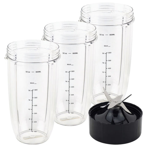 3 pack 32 oz colossal cups extractor blade for nutribullet lean nb 203 1200w blender