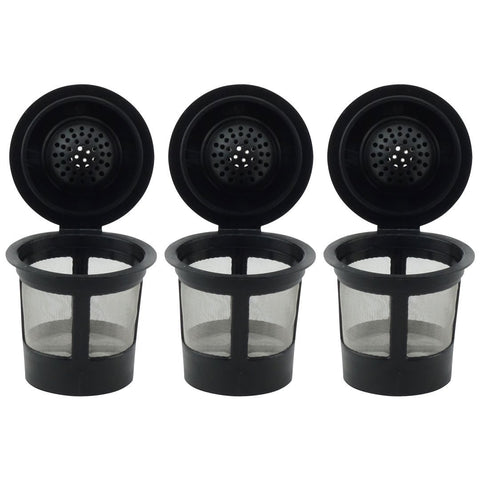 3 pack keurig single k cup solo reusable coffee filter pods stainless mesh for k10 k15 k40 k45 k55 k60 k65 k70 k75 k79