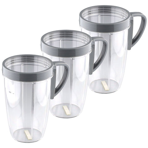 3 pack nutribullet 24 oz tall cup with handled lip ring