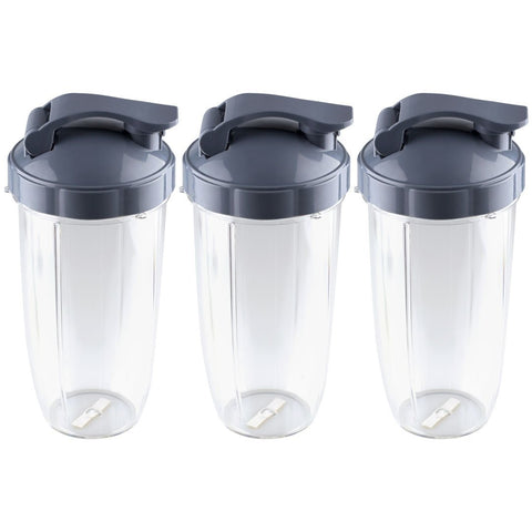 3 pack nutribullet 32 oz colossal cups with flip to go lids nb 101s