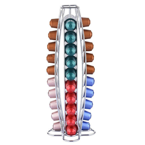 40 capsule curved coffee pod holder tower for nespresso