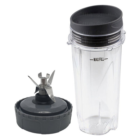nutri ninja 16 oz cup with lid and extractor blade model 303kku 305kku 307kku for bl660 bl663 bl663co bl665q bl740 bl780 bl810 bl820 bl830