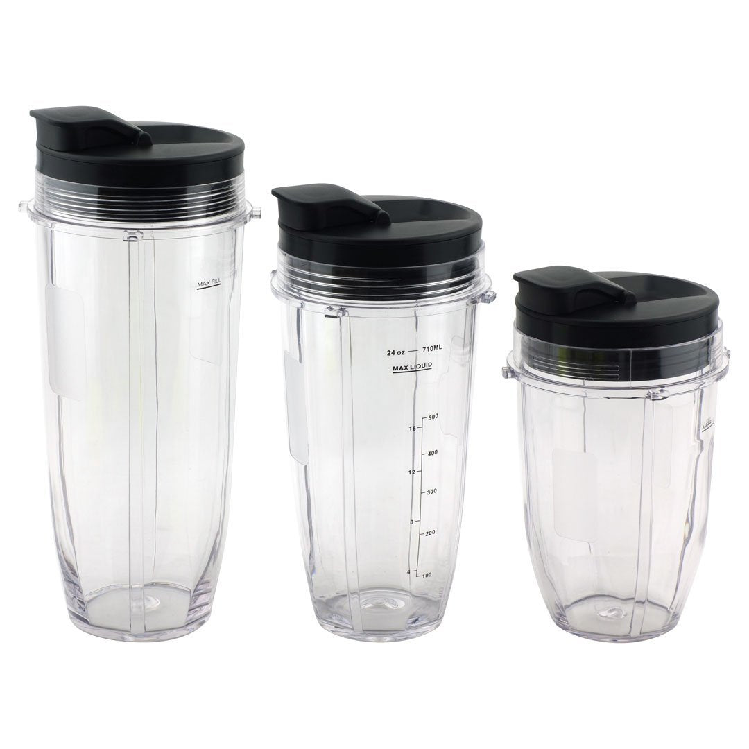 Blender Replacement Parts For Ninja, 2 24oz Cups With To-go Lids