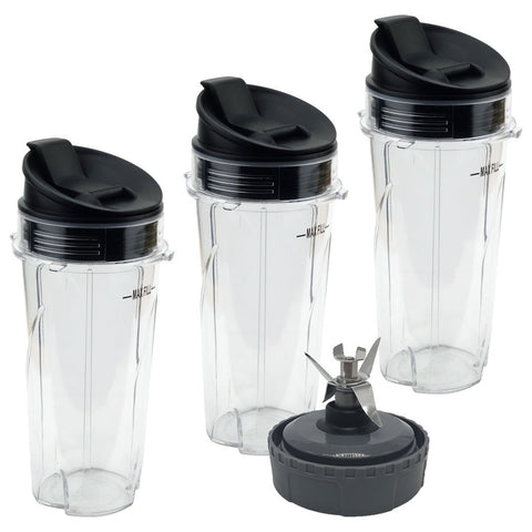 nutri ninja extractor blade and 3 16oz cups with sip seal lids model 303kku 356kku800 307kku for bl660 bl663 bl663co bl665q bl740 bl780 bl810 bl820 bl830