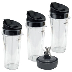 nutri ninja extractor blade and 3 16oz cups with sip seal lids model 303kku 356kku800 307kku for bl660 bl663 bl663co bl665q bl740 bl780 bl810 bl820 bl830