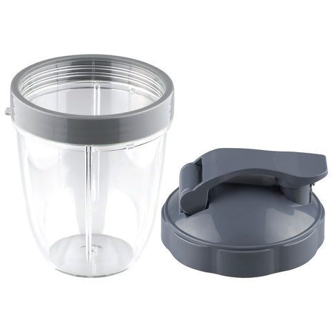 nutribullet 18 oz short cup with lip ring and flip to go lid