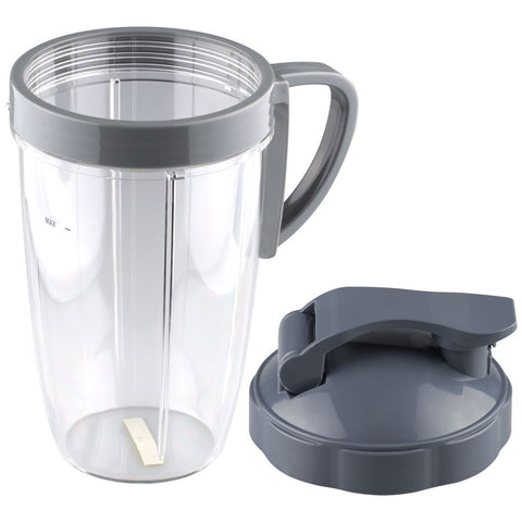 nutribullet 24 oz tall cup with handled lip ring and flip to go lid