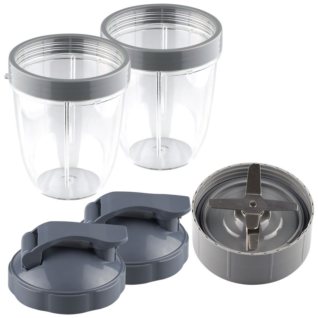 nutribullet extractor blade 2 18 oz short cups with lip ring and flip to go lids