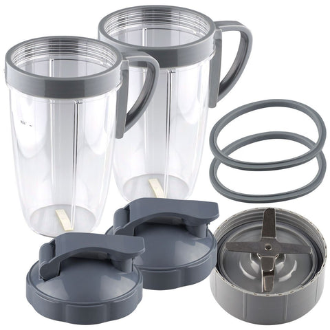 nutribullet extractor blade 2 24 oz tall cup with handled lip ring flip to go lids and 2 gaskets