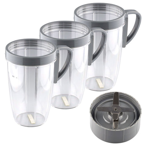 nutribullet extractor blade 3 24 oz tall cup with handled lip ring